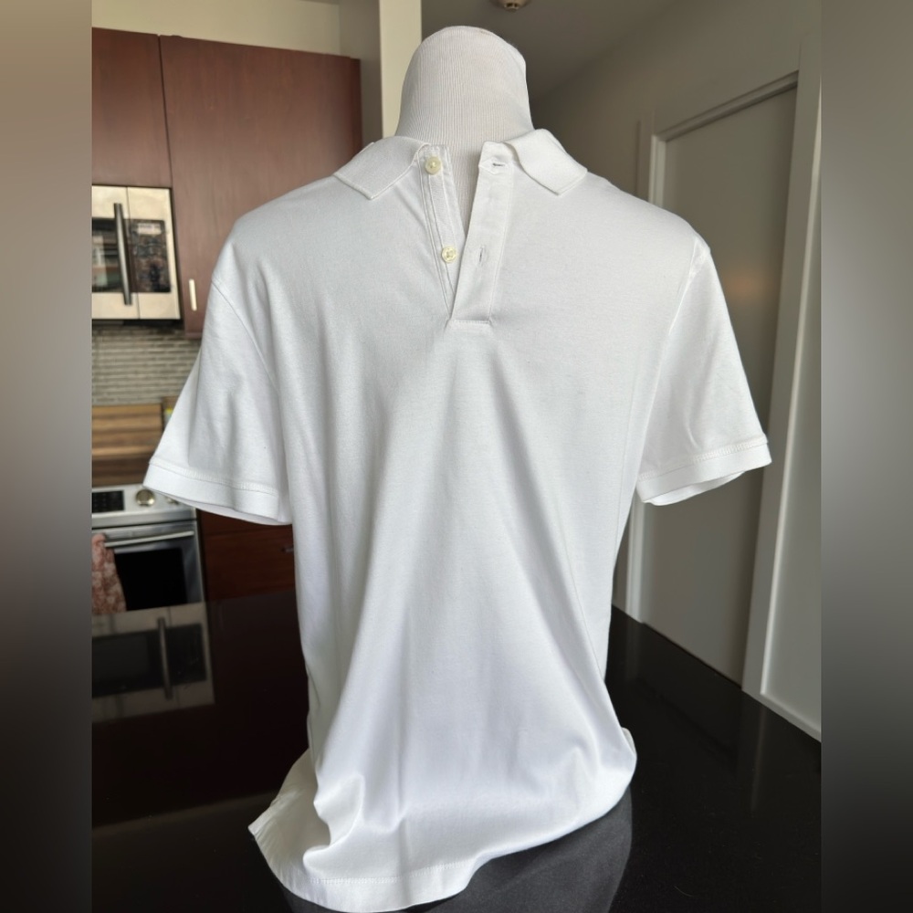 Banana Republic White Luxe Touch Performance Polo Medium | Great Condition